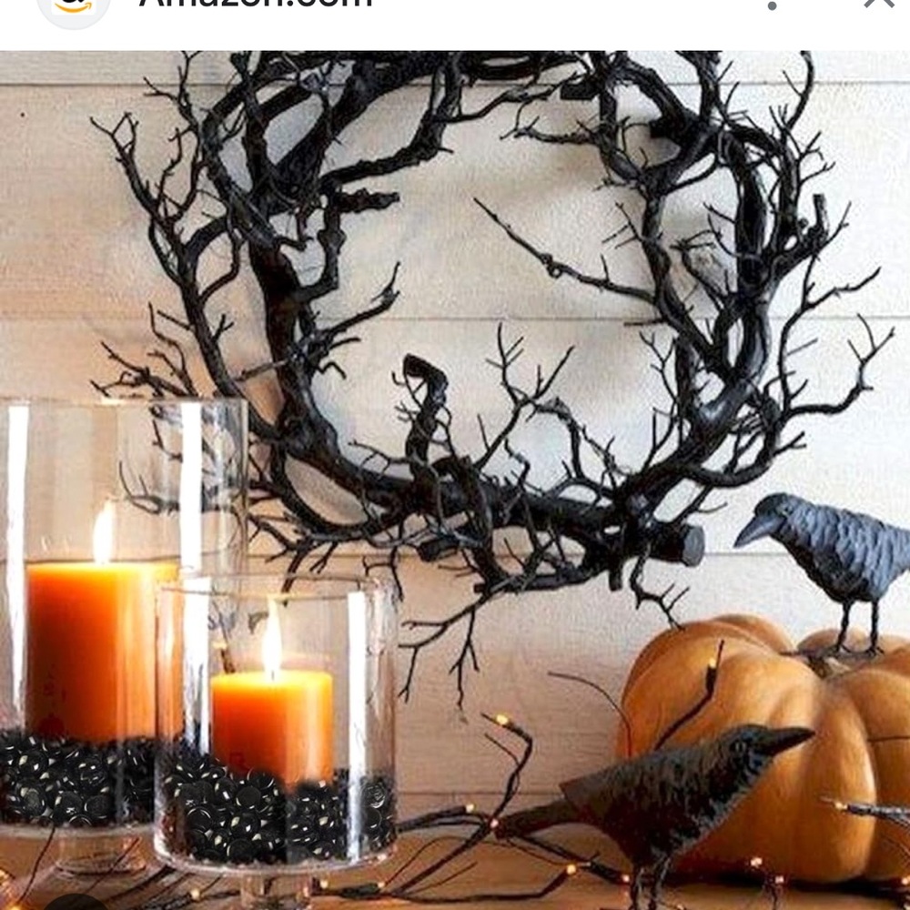 Pottery Barn Halloween Black glass marbles